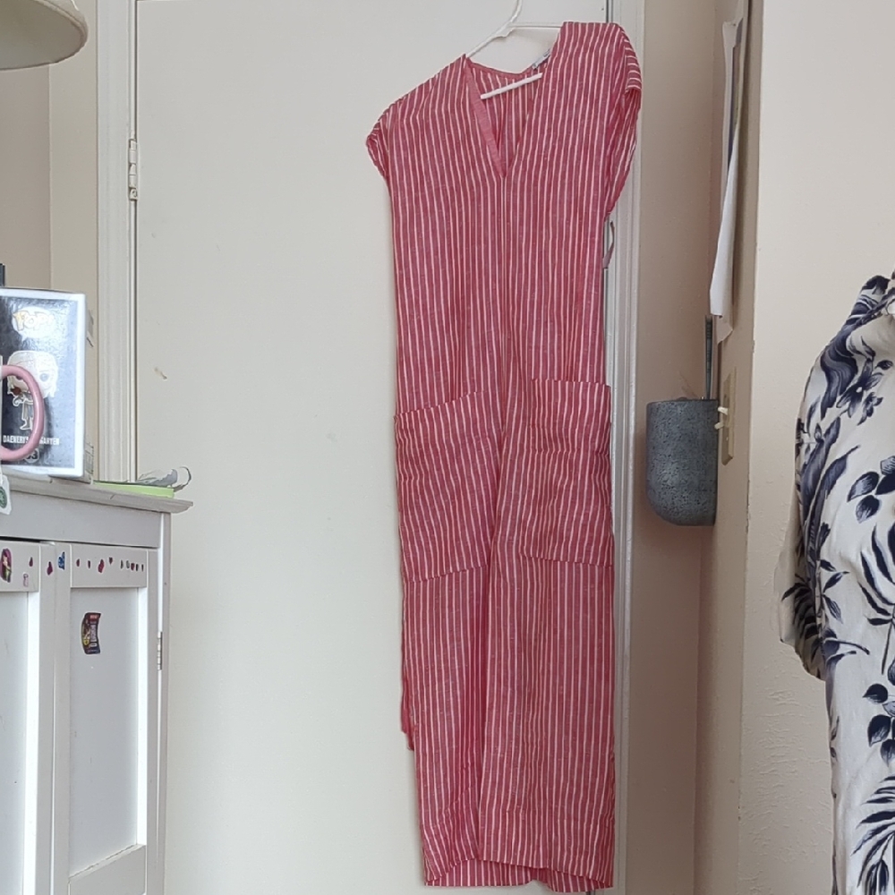 Striped Pink Maxi Dress